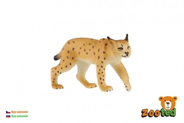 Lynx boréal zooted en plastique 9cm dans un sachet