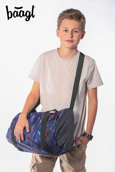 Ensemble BAAGL sac à dos, trousse et sac de sport Skate Indigo