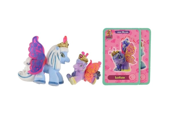 Figurines Filly Butterfly en peluche 2 pièces avec accessoires, assortiment de types sur carte 17x16,5cm
