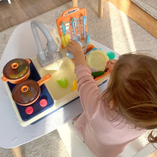 Cuisine enfant 2 en 1 avec évier et cuisinière