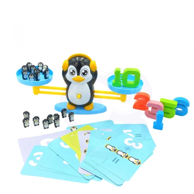Balance d'équilibre Woopie avec pingouins pour l'apprentissage des mathématiques