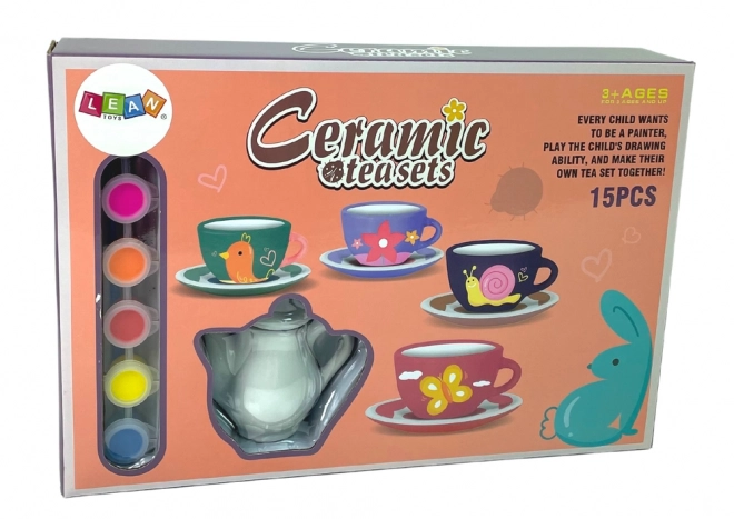 Ensemble de peinture sur porcelaine DIY pour thé