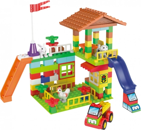 L-W Toys junior blocs ferme – jeu de construction pour tout-petits, 120 pcs