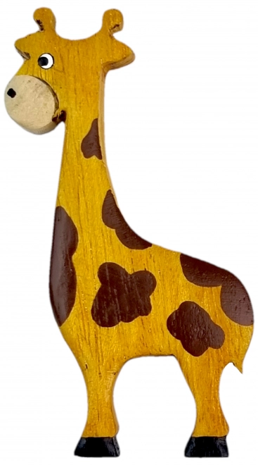 Dvůdětě Magnet en bois grande girafe