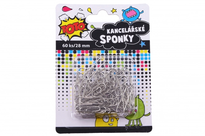 Trombone de bureau 60 pcs, 28 mm