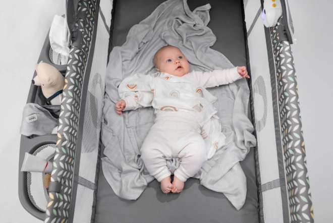 Couverture emmaillotée pour enfants en bambou Gris Pierre