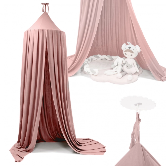 Baldaquin suspendu rose pour chambre d'enfant