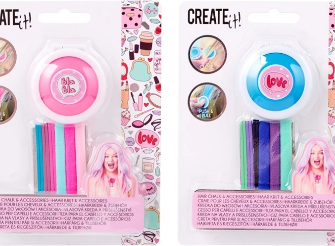 Kit de craies pour cheveux et accessoires capillaires pour enfants