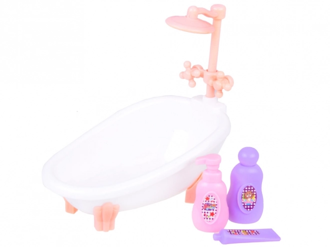 Grand ensemble de meubles pour maison de poupée - Salle de bain et chambre