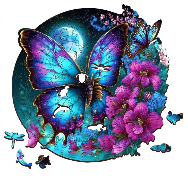 EscapeWelt Puzzle luminescent en bois Papillon 500 pièces