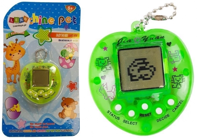 Jeu électronique Tamagotchi vert avec chaîne courte