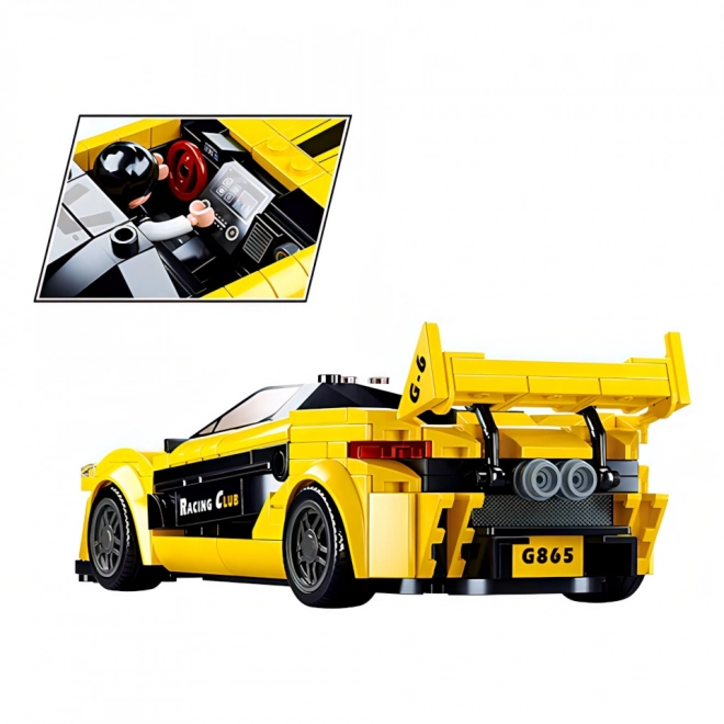 Blocs de Modèle Sluban M38-B0956 Voiture de Sport Anglaise Jaune