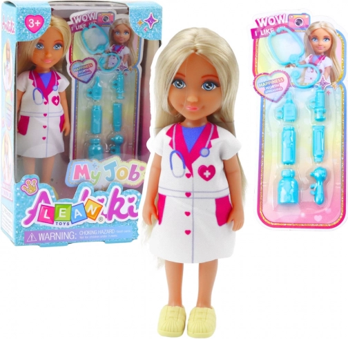 Mini poupée docteure avec accessoires médicaux