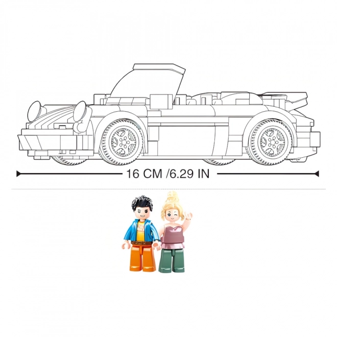 Voiture de sport jaune Sluban ModelBricks
