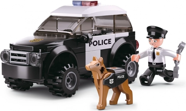 Patrouille de police Sluban avec chien