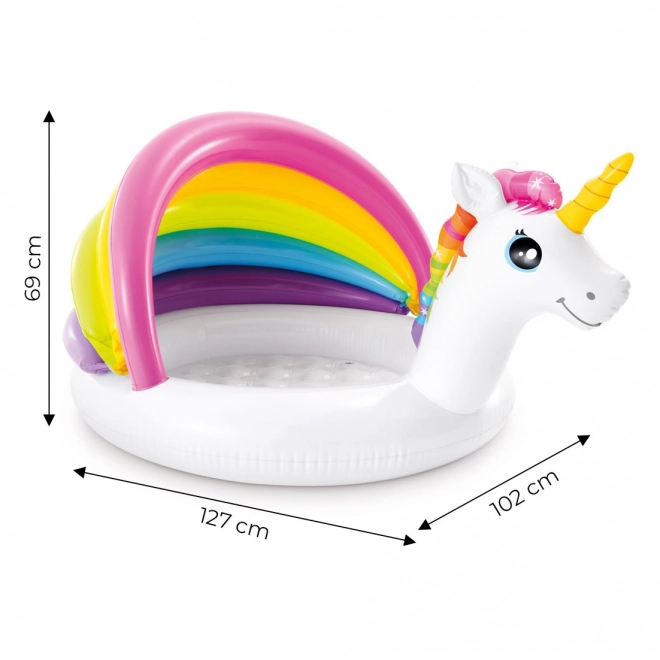 57113NP Piscine avec toit licorne