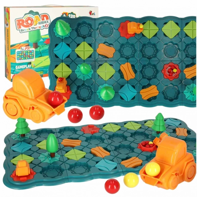 Jeu de société logique labyrinthe avec parcours d'obstacles