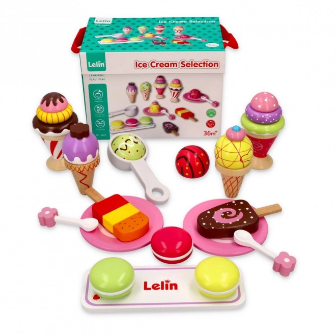 Ensemble de glaces en bois - 25 glaces