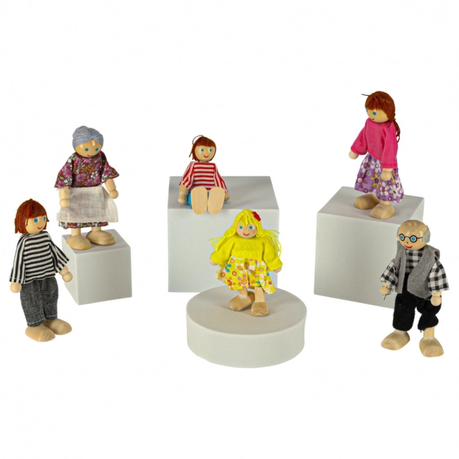 Poupées pour maison de poupée famille 6 pcs