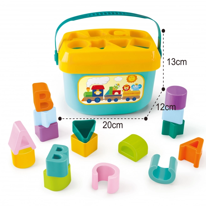 Woopie tri d'enfants et valisette avec apprentissage de l'alphabet et des formes