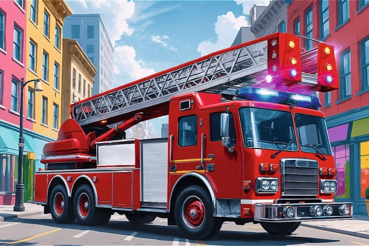 Puzzle Camion de pompiers 60 pièces