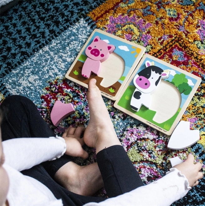 Bigjigs Jouets Puzzle à encastrer Petit Cochon