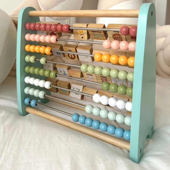 Boulier éducatif en bois et alphabet Tooky Toy