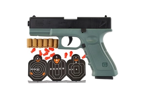 Pistolet à projectiles en mousse avec cible