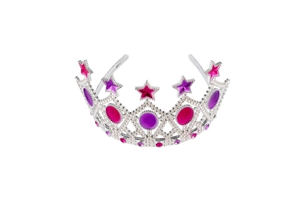 Set beauté plastique couronne, collier, boucles d'oreilles sur carte 20x28cm