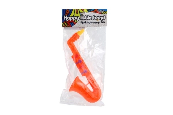 Saxophone en plastique 24 cm 2 couleurs en sachet
