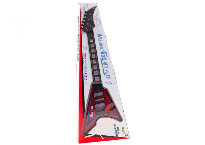 Guitare électrique enfant avec mélodies et effets lumineux rouge