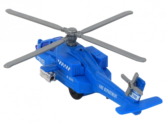 Hélicoptère de secours en aluminium avec son et lumières intégrés