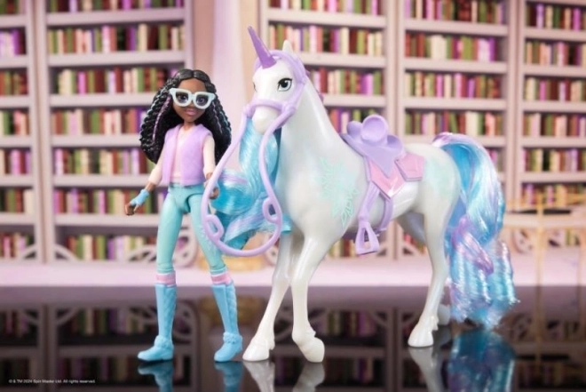 Figurines de l'académie des licornes 11 cm Layla et Glacier