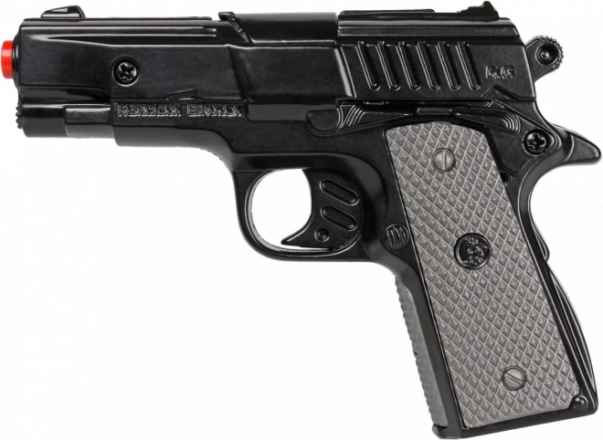 Pistolet de police noir en métal 8 coups