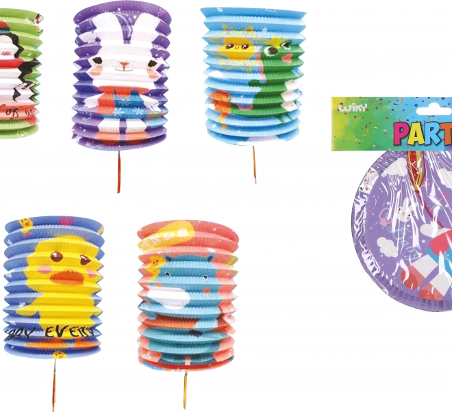 Lampion cylindrique Animaux