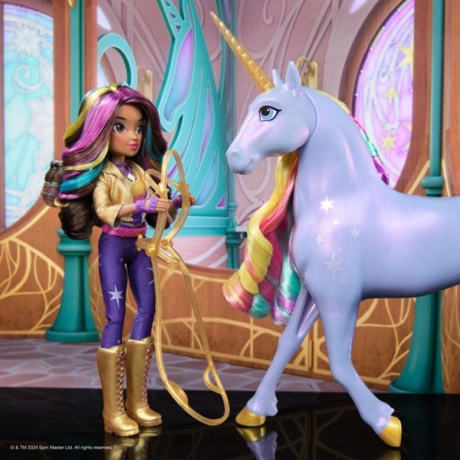 UNICORN ACADEMY LICORNE LUMINEUSE WILDSTAR AVEC POUPÉE SOPHIA 24cm