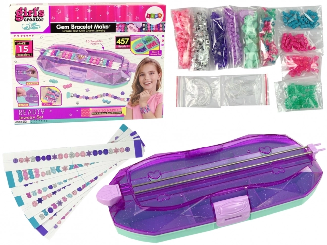 Kit de Création de Bracelets Perles Colorées Conteneur Créateur