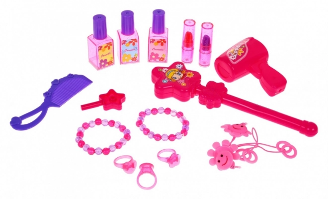 Toilette interactive portable pour filles 3+ Miroir + cosmétiques + accessoires