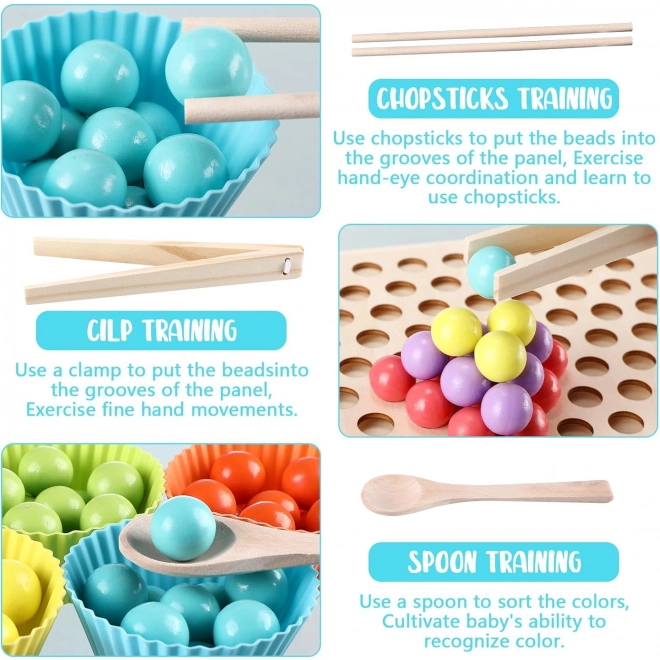 Boules colorées mosaïque Montessori Woopie
