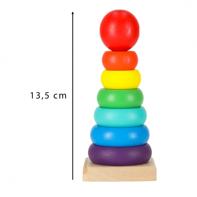 Tour arc-en-ciel en bois
