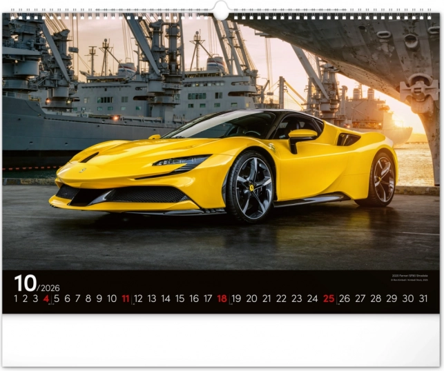 Calendrier mural Voitures Rapides 2026