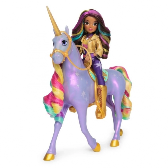 UNICORN ACADEMY LICORNE LUMINEUSE WILDSTAR AVEC POUPÉE SOPHIA 24cm