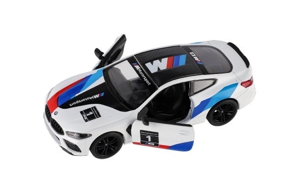 Voiture Kinsmart BMW M8 Competition Coupé 1:38 métal/plastique 12,5cm 4 couleurs à rétrofriction 12pcs en boîte