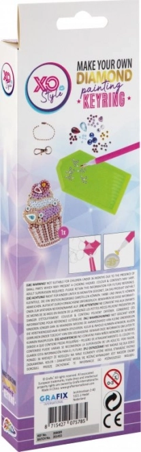 porte-clés cupcake en peinture diamant