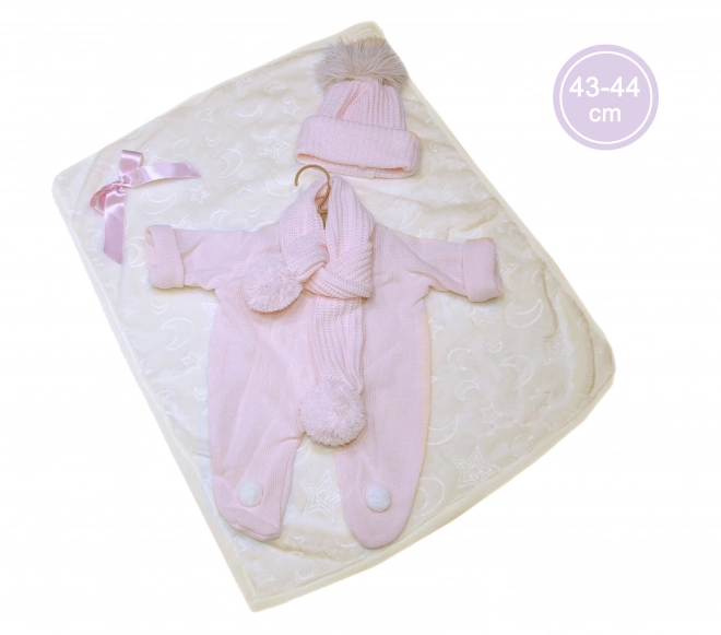 Poupée bébé réaliste avec sons et corps doux 44 cm