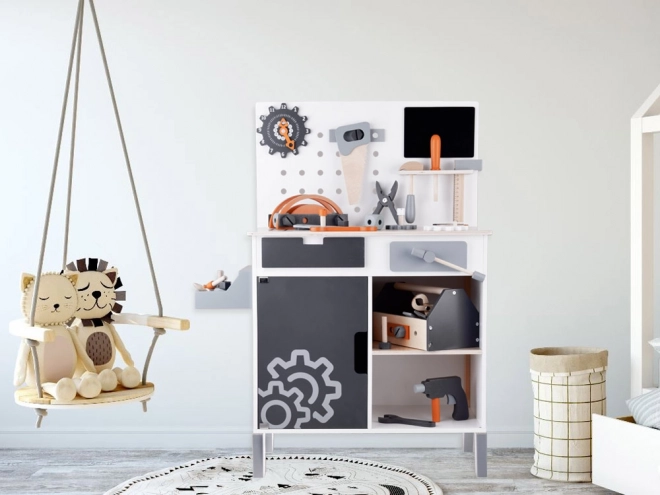 Ensemble d'atelier en bois pour enfants avec outils