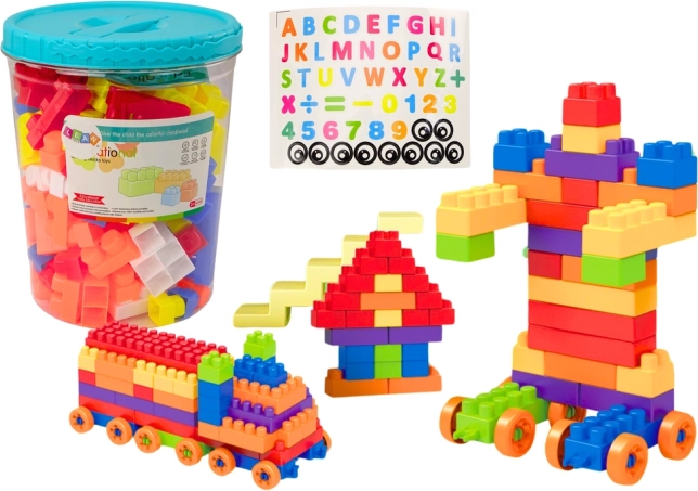 Jeu de construction éducatif en seau – 160 pièces