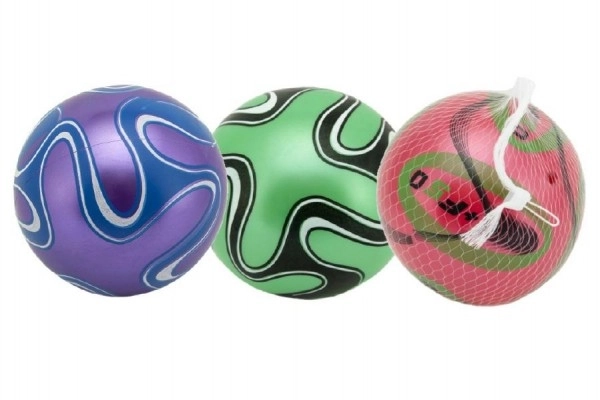 Balle colorée en plastique gonflée 15 cm en filet