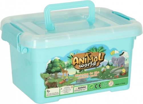 Ensemble de figurines d’animaux 19 pcs dans une boîte de transport