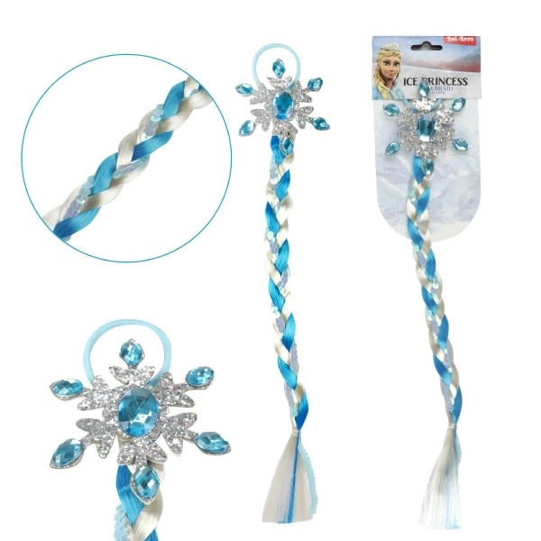 Tresse de princesse de glace avec paillettes